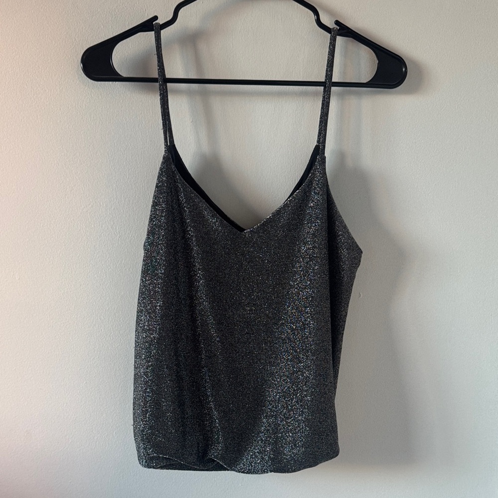 Express Shimmering Black Camisole